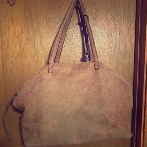 Free people soft white distressed tote